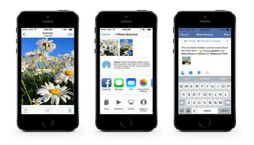 Actualizaciones de Facebok para iOS 8