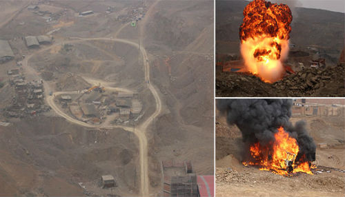 Destruyen maquinaria pesada en el Zapallal empleada en minería ilegal no metálica