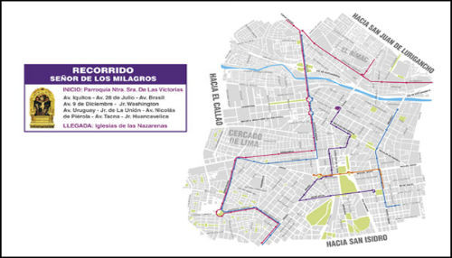 Municipalidad de Lima anuncia plan de desvío vehicular por procesión del Señor de los Milagros