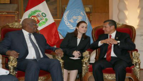 Jefe de Estado se reunió con Presidente de la Asamblea General de las Naciones Unidas