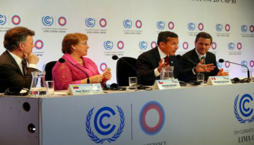 COP20: 'La Alianza del Pacífico se pone de pie en la lucha contra el calentamiento global', asegura el Jefe de Estado