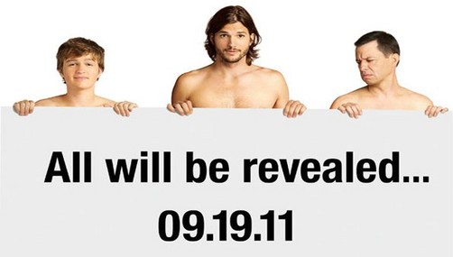 'Two and a half men' primer cartel con Ashton Kutcher