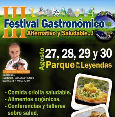 Iniciará el 27 de agosto el III Festival Gastronómico Alternativo Saludable