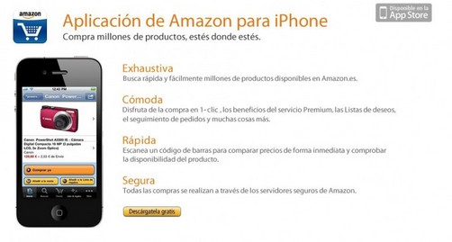 Tienda virtual de Amazon para España aterriza en iOS