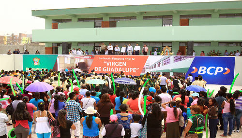 Municipalidad de Ventanilla y Banco de Crédito inauguran nuevo y moderno Colegio Virgen de Guadalupe