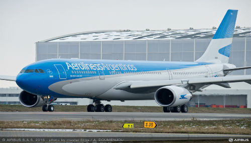 Aerolíneas Argentinas recibe el primero de los cuatro A330-200 que tiene encargados
