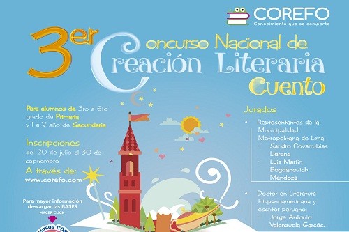 Ediciones COREFO organiza el 3er Concurso Nacional de Creación Literaria Ediciones COREFO organiza el 3er Concurso Nacional de Creación Literaria
