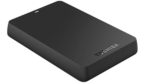 Canvio basics de Toshiba, un disco duro portátil de 2tb con tecnología 3.0 y sensor de golpes interno