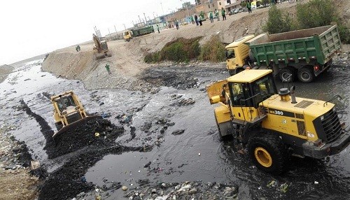 Félix Moreno supervisó trabajos de prevención en la ribera de los ríos Chillón y Rímac