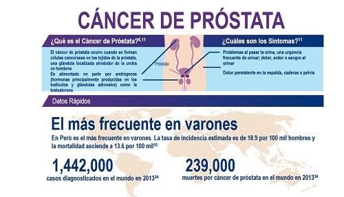 Uno de cada cinco peruanos desarrollará cáncer de próstata en algún momento de su vida