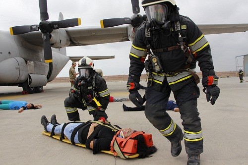 Más de 1000 participaron del Simulacro General de Accidente de Aeronave en el AIJCh Más de 1000 participaron del Simulacro General de Accidente de Aeronave en el AIJCh