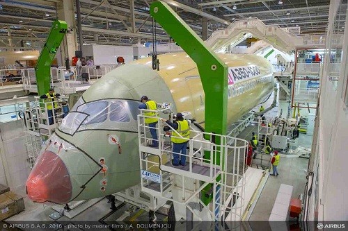 Airbus comienza el ensamblaje final del A350-1000