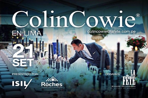 Colin Cowie en Lima este 21 de Septiembre