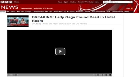 Utilizan muerte de Lady Gaga para estafar