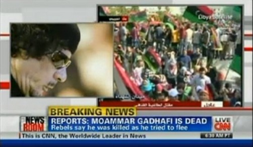 Cuerpo de Gadafi habría sido llevado a una mezquita