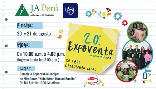 Más de 1700 escolares emprendedores participarán de la XX Expoventa de Junior Achievement Perú en Miraflores