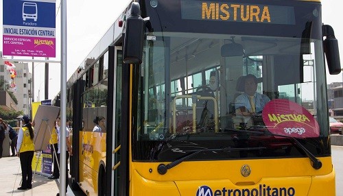 MML presenta servicio especial del Metropolitano para Mistura 2016