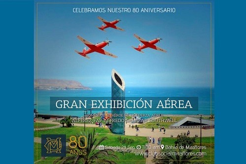 Primera demostración aerodeportiva en Miraflores