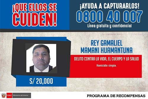 Arequipa tiene 18 prófugos de la justicia en la lista del programa de recompensas