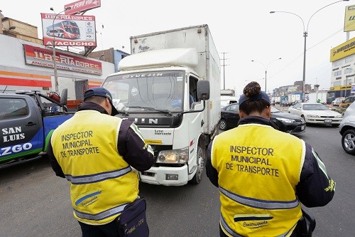 MML interviene a más medio centenar de vehículos de carga pesada en San Luis