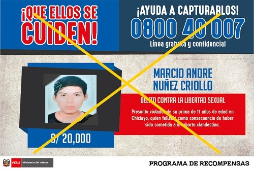 Policía capturó a presunto violador de menor que murió tras aborto clandestino