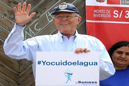 Presidente Pedro Pablo Kuczynski apoya campaña de Sunass: Ahorremos agua, es vida