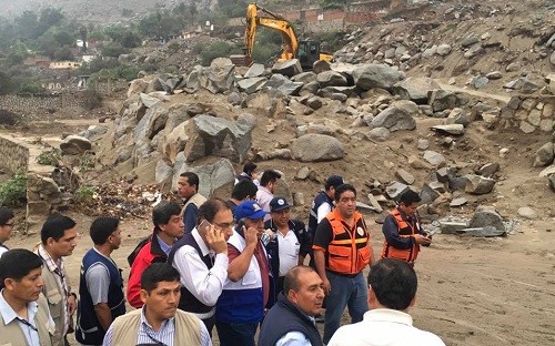 INDECI brinda asistencia técnica tras huaicos en Santa Eulalia