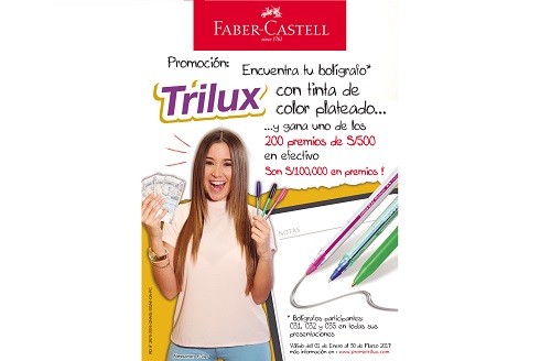 Encuentra el bolígrafo Trilux de Faber-Castell con tinta plateada y gana S/.500 soles en efectivo