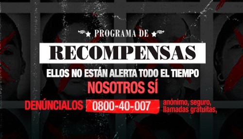 Gobierno invita a ciudadanía a colaborar con captura de delincuentes incluidos en Programa de Recompensas