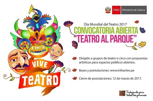 Ministerio de Cultura lanza convocatoria de Teatro al Parque