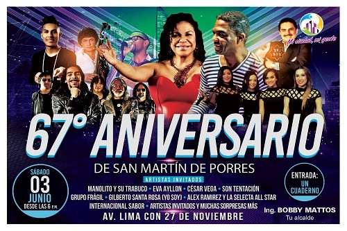 Reventonazo de aniversario en San Martín de Porres