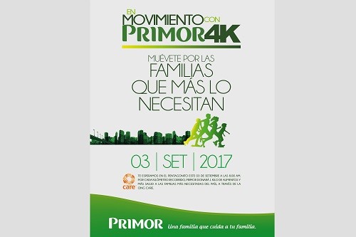 'En movimiento con Primor 4K' en beneficio de las familias de escasos recursos