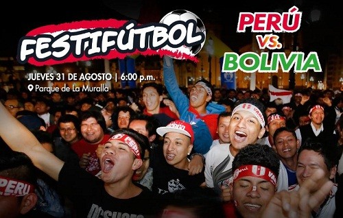 'Festi-fútbol': Hinchas podrán ver el Perú vs. Bolivia en pantalla gigante en el Centro de Lima