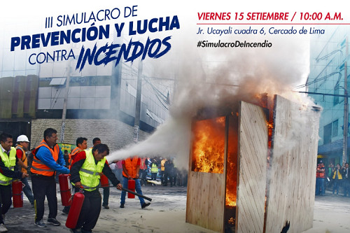 MML realizará III simulacro contra incendios en galerías del Mercado Central