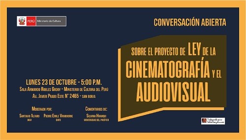 Ministerio de Cultura convoca a 'Conversación abierta sobre el Proyecto de Ley de la Cinematografía y el Audiovisual'