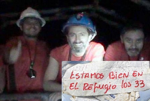 Hoy se cumple un año del mensaje: 'Estamos bien los 33' mineros de Chile