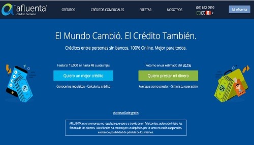 Afluenta supera el millón de dólares financiados en Perú