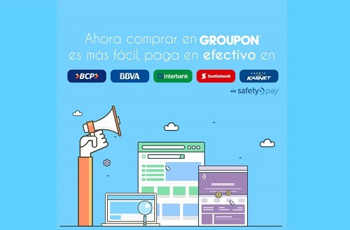 Groupon estrena funcionalidad de pagos offline con SafetyPay