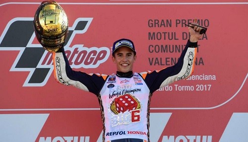 Marc Márquez consigue título del Mundial De MotoGP 2017