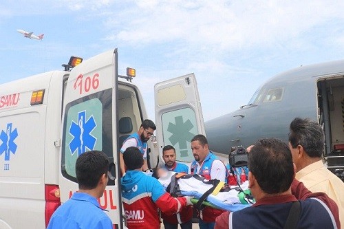 Cuarto niño afectado en incendio fue trasladado por el MINSA desde Huaraz al Instituto Nacional de Salud del Niño de San Borja