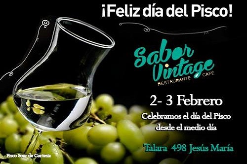 Restaurante 'Sabor Vintage' Celebra El Día Del Pisco Sour este 2 y 3 de Febrero