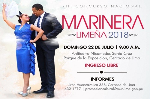 Municipalidad de Lima te invita al XIII Concurso Nacional de Marinera Limeña 2018