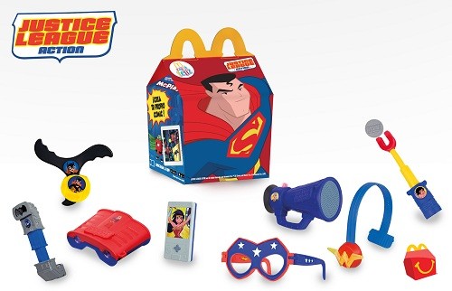Los personajes de Justice League Action en la nueva colección de la Cajita Feliz de McDonalds
