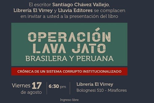 Operación Lava Jato, una crónica de la corrupción será presentado este viernes