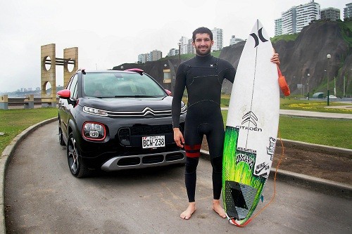 Cristóbal De Col, embajador Citroën, entrena para Panamericanos De Surf