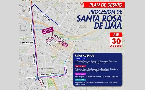 Municipio de Lima informa plan de desvío por primer recorrido procesional del Señor de los Milagros