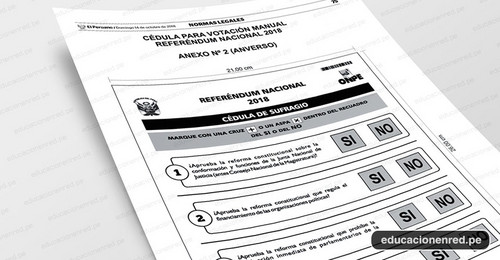 Jurado Nacional de Elecciones: no habrá modificación de orden de preguntas en cédula de referéndum