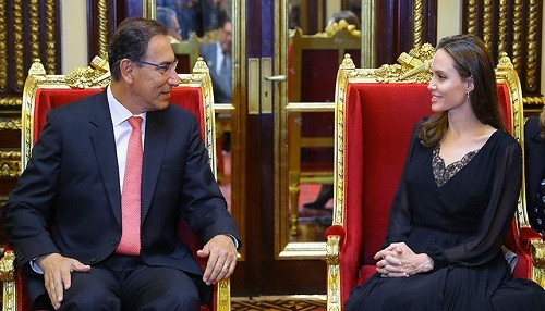 Presidente Vizcarra dialogó con Angelina Jolie enviada especial del ACNUR