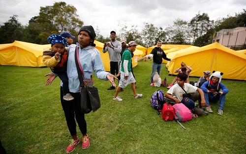Colombia abre primer campamento para migrantes venezolanos refugiados