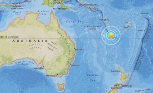 Terremoto de 7,5 grados sacudió a Nueva caledonia